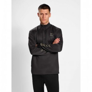 Hummel Active Pl Half Zip Tröjor Herr Svarta | 521471-961