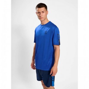 Hummel Active Pl Jersey S/S T-shirt Herr Blå | 816687-092