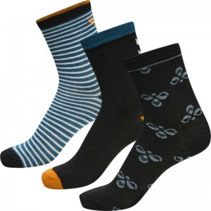 Hummel Alfa 3-pack Strumpor Barn Svarta | 774192-969
