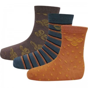 Hummel Alfie 3-pack Strumpor Barn Bruna | 276310-079