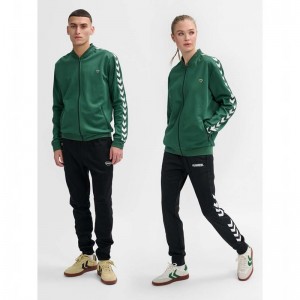 Hummel Archive Regular Poly Zip T-shirt Dam Gröna | 796165-087