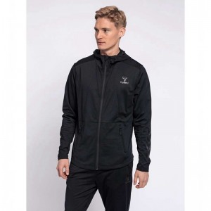 Hummel Aston Zip Hoodie Herr Svarta | 647610-222