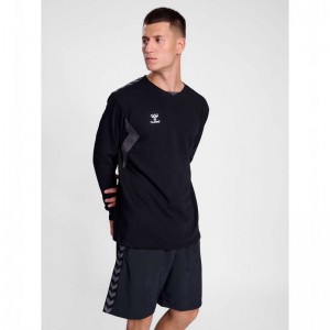 Hummel Authentic Co Training Sweat Tröjor Herr Svarta | 753780-410