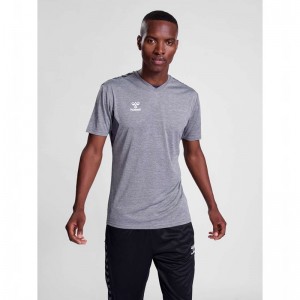 Hummel Authentic Pl S/S Jersey Herr Grå | 443710-391