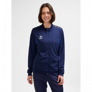 Hummel Authentic Pl Zip Tröjor Dam Marinblå | 566492-970
