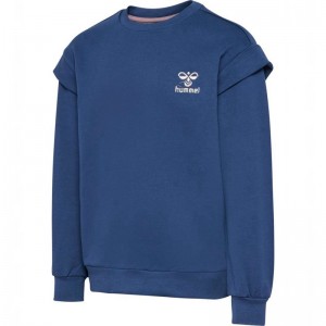 Hummel Bless Hoodie Barn Blå | 547850-344