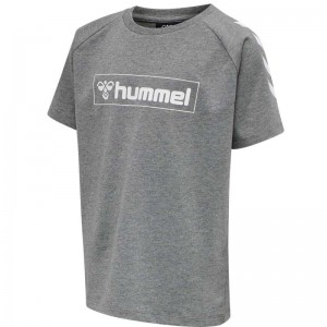 Hummel Box S/S T-shirt Barn Grå | 472609-338