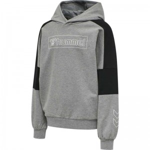 Hummel Boxline Hoodie Barn Grå | 730110-038