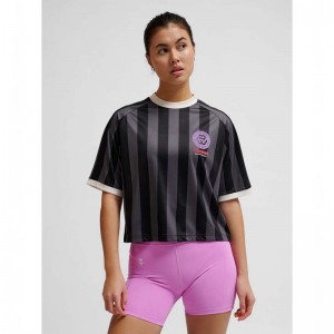 Hummel Boxy Bee Mine Shirt S/S Shorts Dam Svarta | 830931-877