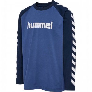 Hummel Boys L/S T-shirt Barn Blå | 469931-845