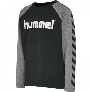 Hummel Boys L/S T-shirt Barn Svarta | 898077-023