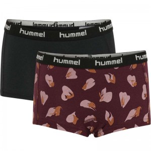 Hummel Carolina 2-pack Underkläder Barn Vinröda | 172205-322