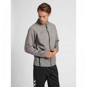 Hummel Cima Xk Zip T-shirt Herr Grå | 049344-171