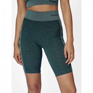 Hummel Clea Seamless Cycling Shorts Dam Gröna | 950622-291