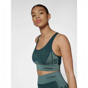 Hummel Clea Seamless Top Sport BH Dam Gröna | 985021-067