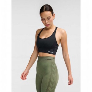 Hummel Clea Seamless Top Sport BH Dam Svarta | 067178-384
