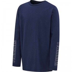 Hummel Cloud L/S T-shirt Barn Svarta | 973396-146
