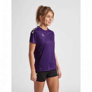 Hummel Core Xk Core Poly S/S T-shirt Dam Lila | 936625-498