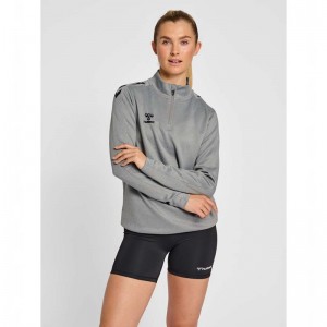 Hummel Core Xk Half Zip Sweat Tröjor Dam Grå | 826150-777