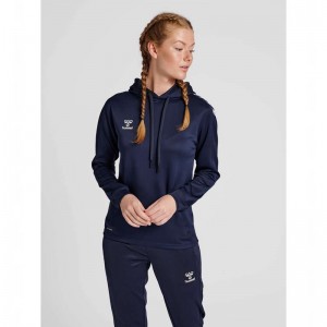 Hummel Core Xk Poly Sweat Hoodie Dam Marinblå | 248356-763