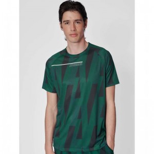 Hummel Court Aop Light Weight T-shirt Herr Gröna | 174188-244