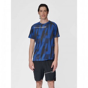 Hummel Court Aop Light Weight T-shirt Herr Blå | 567874-965