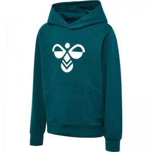 Hummel Cuatro Hoodie Barn Gröna | 919776-040
