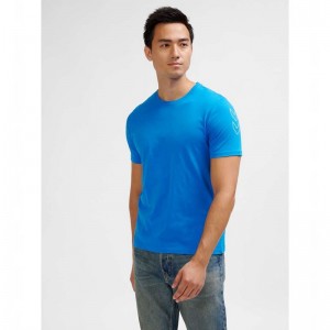 Hummel Elemental Chevron Cotton T-shirt Herr Blå | 843316-365