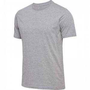 Hummel Elemental Chevron Cotton T-shirt Herr Grå | 059125-551