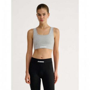 Hummel Elemental Cotton Top Sport BH Dam Grå | 839644-512