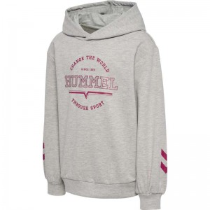 Hummel Elena Hoodie Barn Grå | 425188-029