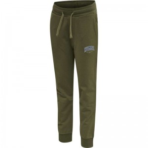 Hummel Fast Byxor Barn Olivgröna | 614247-715
