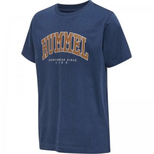 Hummel Fast S/S T-shirt Barn Marinblå | 519357-142