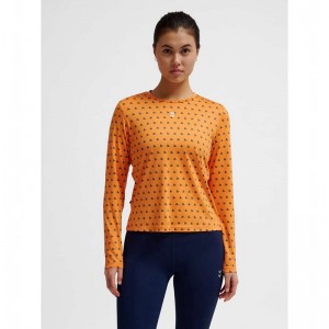 Hummel Fast W L/S T-shirt Dam Orange | 358965-842