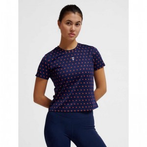 Hummel Fast Workout W S/S T-shirt Dam Marinblå | 479054-555