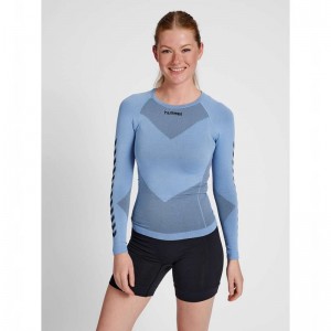 Hummel First Seamless L/S W Baslager Dam Blå | 312608-018