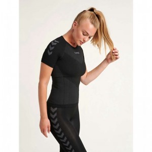 Hummel First Seamless S/S W Jersey Dam Svarta | 438987-249