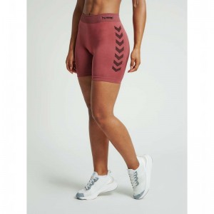 Hummel First Seamless Tr Sht Tigh W Shorts Dam Röda | 265057-070