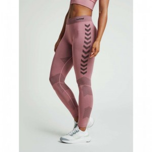 Hummel First Seamless Tr Tights W Shorts Dam Rosa | 238113-132