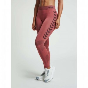 Hummel First Seamless Tr W Strumpbyxor Dam Röda | 072227-849
