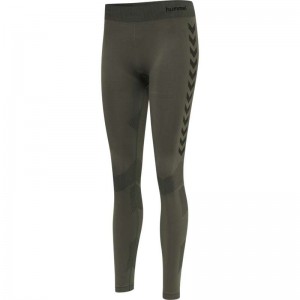 Hummel First Seamless Tr W Strumpbyxor Dam Gröna | 536253-642