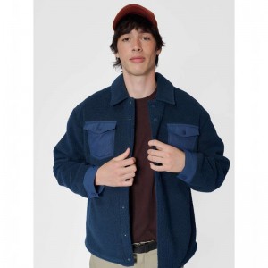 Hummel Fleece Overshirt Sportswear Jackor Dam Marinblå | 180025-428
