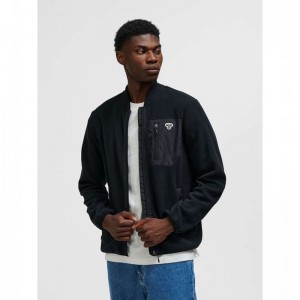 Hummel Fleece Zip Bee T-shirt Herr Svarta | 707399-486