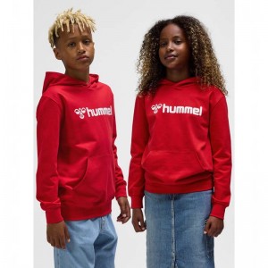 Hummel Go 2.0 Logo Hoodie Barn Röda | 858408-338