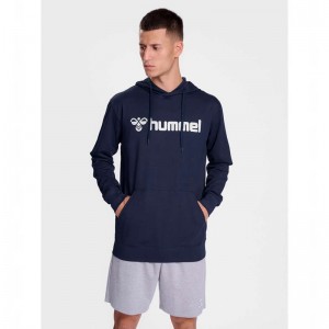 Hummel Go 2.0 Logo Hoodie Herr Marinblå | 230549-606