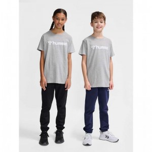 Hummel Go 2.0 Logo S/S T-shirt Barn Grå | 678384-943