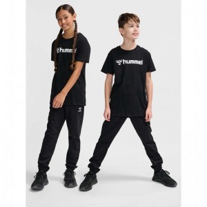 Hummel Go 2.0 Logo S/S T-shirt Barn Svarta | 252565-748