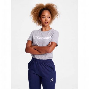 Hummel Go 2.0 Logo S/S T-shirt Dam Grå | 965403-849