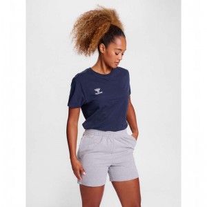 Hummel Go 2.0 S/S T-shirt Dam Marinblå | 753060-510