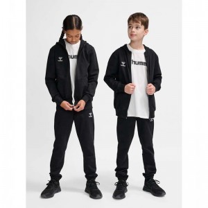 Hummel Go 2.0 Zip Hoodie Barn Svarta | 793624-285